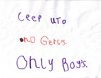 Ceep UTO, no Gerl's.  Only Boy's.